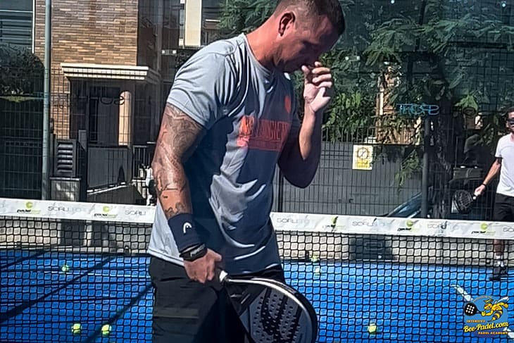 Elite Padel Trainer Juanele Antonio, endorsed by Bullpadel and NG Loodgieters, delivering intensive training for top-level players with unmatched expertise and precision