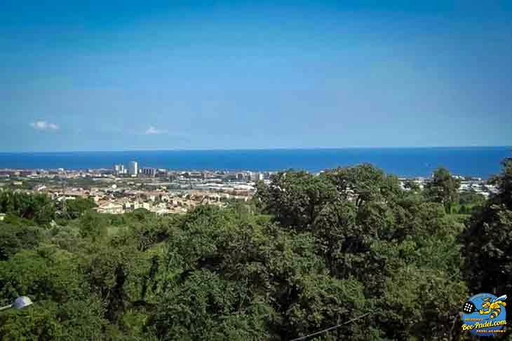 Breathtaking panoramic view from the terrace of Villa Cal Music B&B overlooking the city and Mediterranean Sea